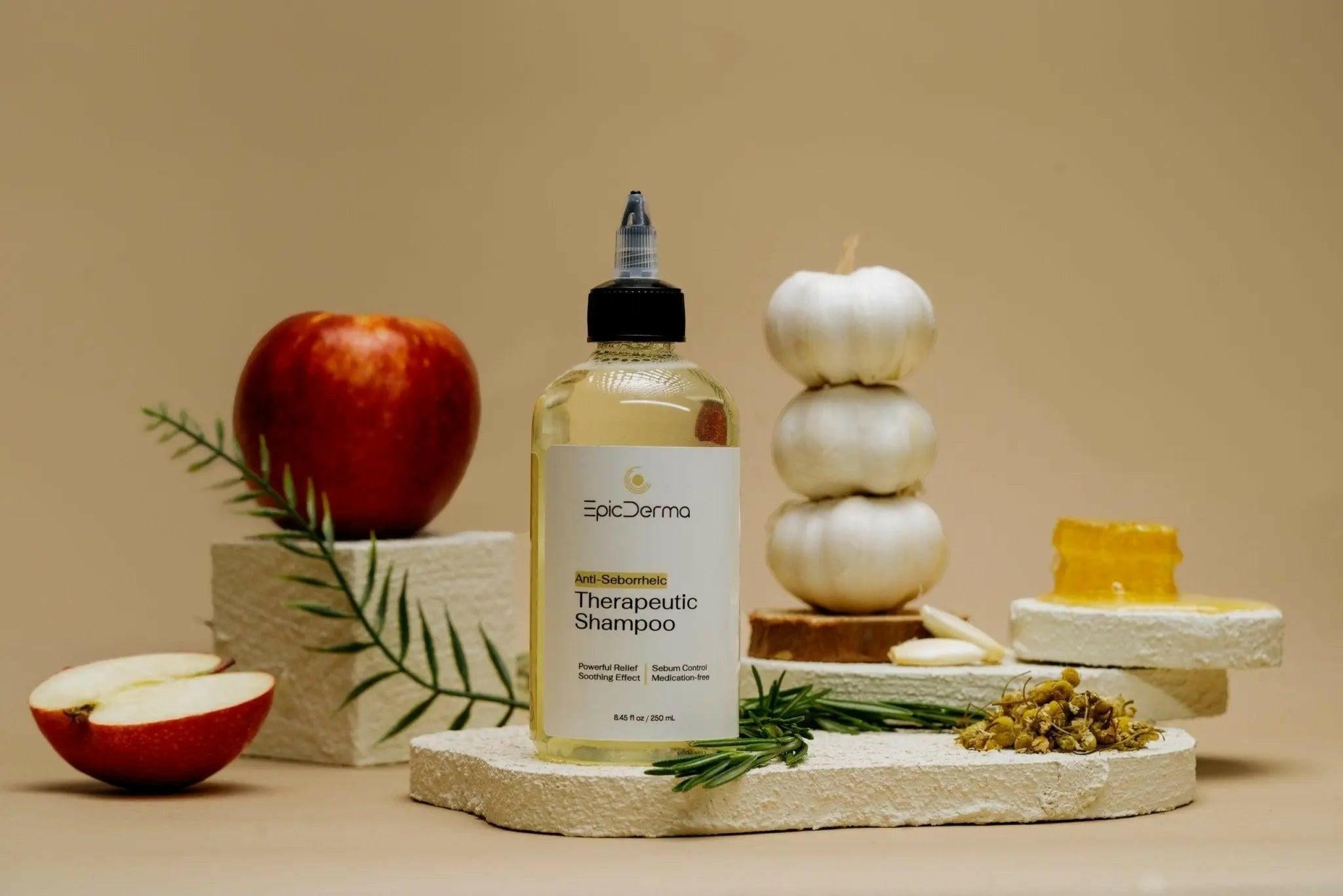 Therapeutic Shampoo with Manuka honey & chamomile to soothe flakes and irritation – Epicderma